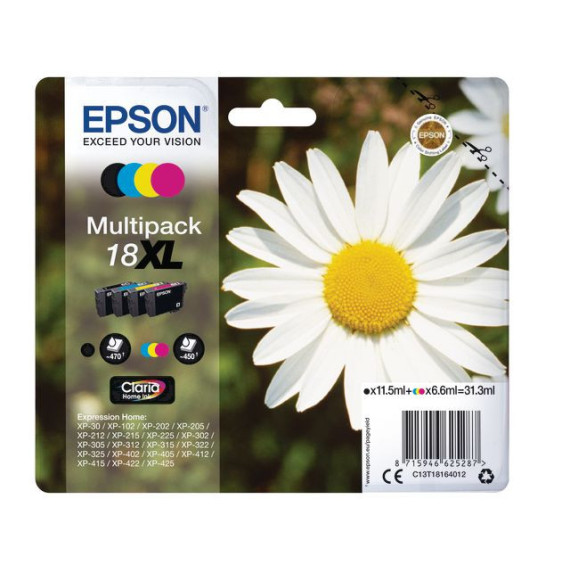 Blekk EPSON 18XL C13T18164022 CMYK (4)