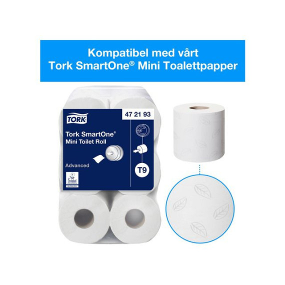 Dispenser TORK Smart mini toa twinT9hvit