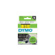 Tape DYMO D1 9mm x 7m sort/gul
