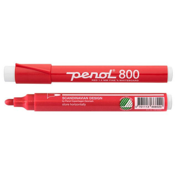 Whiteboardpenn PENOL 800 rund rød