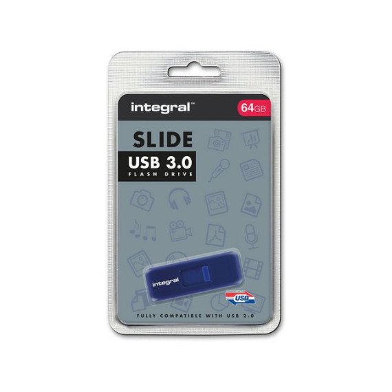 Minne INTEGRAL USB  Slide USB 3.0 64GB