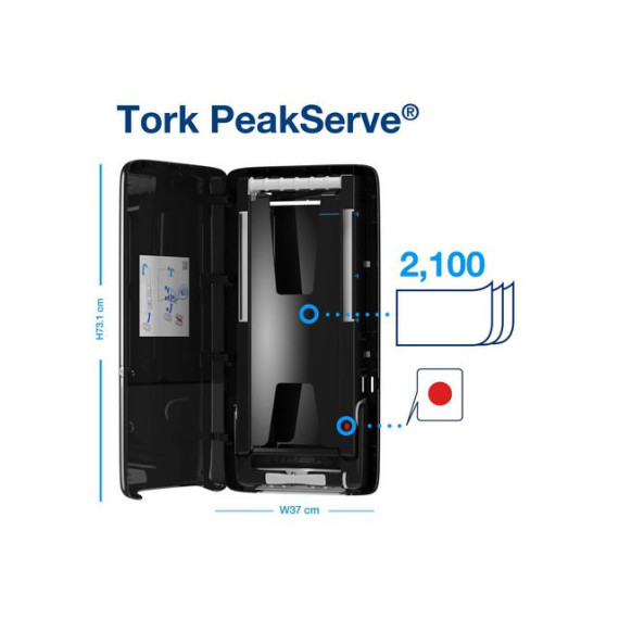 Dispenser TORK PeakServe H5 sort