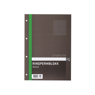 Ringpermblokk EMO A4 70g 80bl ruter