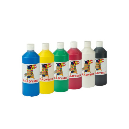 Maling READYMIX fargelære 500ml x 6 ass