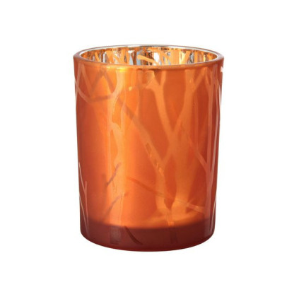 Lysholder DUNI 100x80mm Shimmer Rust