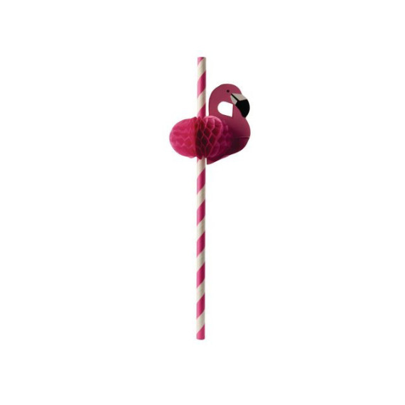 Sugerør PAPSTAR papir 20cm Flamingo (50)