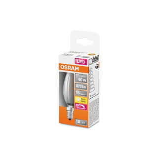 Lyspære OSRAM LED candel frosted E14 dim