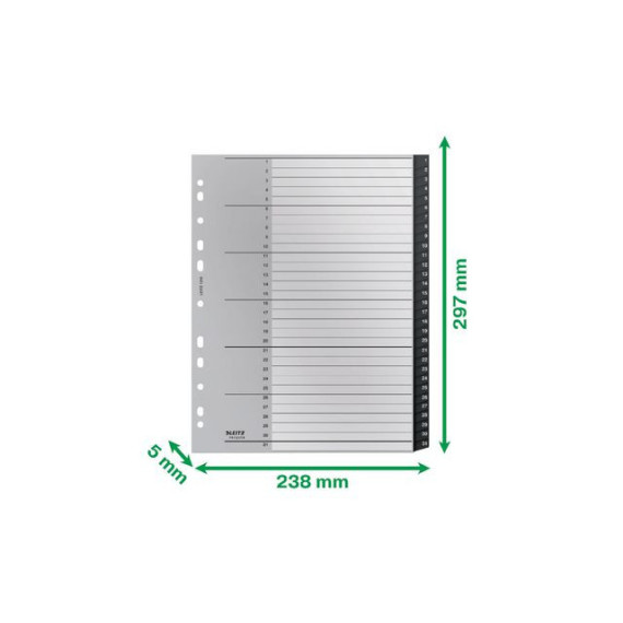 Register LEITZ Recycle 1-31 A4 PP