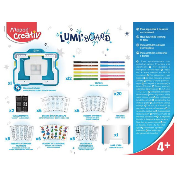 Tegnebrett MAPED Lumi Board(64)