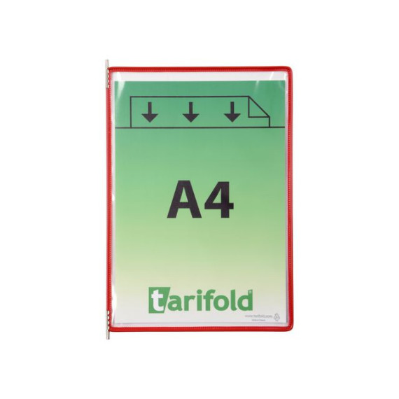 Lomme TARIFOLD A4 PP rød (10)