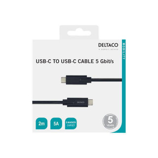 Kabel Deltaco USB-C til USB-C 2m