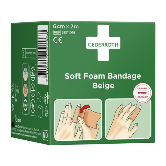 Bandasje CEDERROTH Soft Foam 2m beige