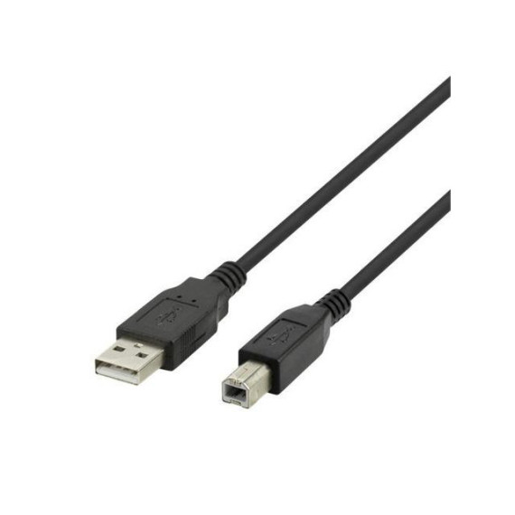 Kabel DELTACO USB 2.0 A/B 3m sort