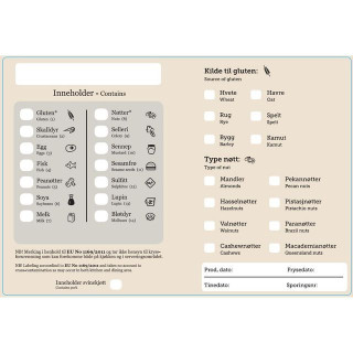 Etikett allergener 160x109mm 250stk