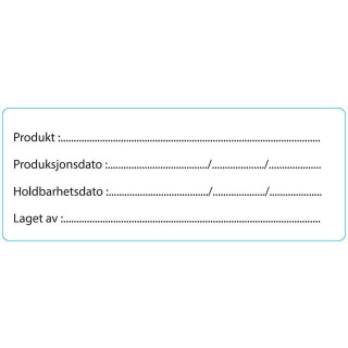 Etikett matmerking 105x40mm 300stk