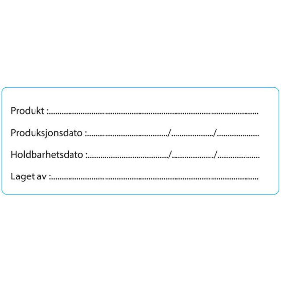 Etikett matmerking 105x40mm 300stk