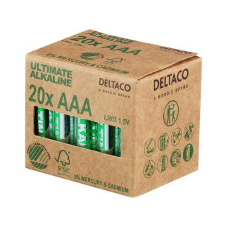 Batteri DELTACO Alkaline AAA/LR03 (20)