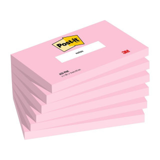 Notatblokk POST-IT 76X127 655pnk rosa(6)