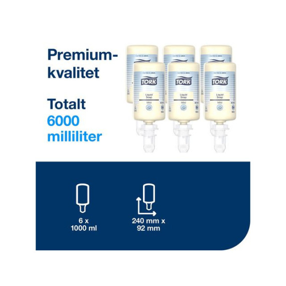 Håndsåpe TORK mild m/duft S4 1L