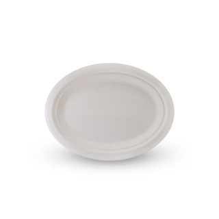 Tallerken bagasse fiber oval 26cm (50)