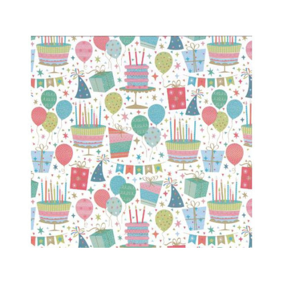 Gavepapir 10m x 70cm partytime 80gr