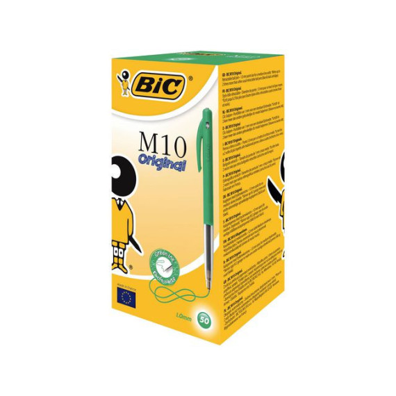 Kulepenn BIC M10 Clic M grønn