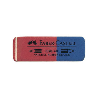 Viskelær FABER CASTELL 7070 rød/blå