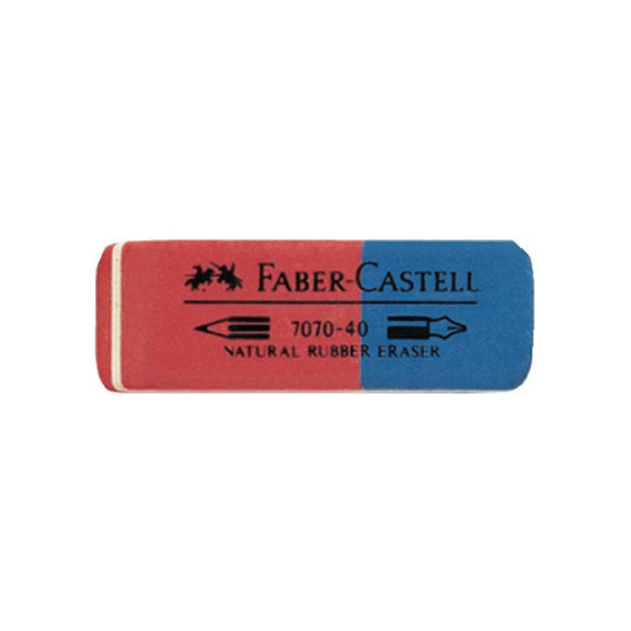 Viskelær FABER CASTELL 7070 rød/blå