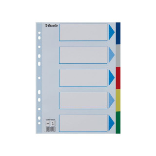 Skilleblad ESSELTE A4 5-delt plast 5 frg