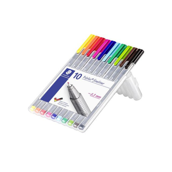 Fineliner STAEDTLER Triplus ass (10)