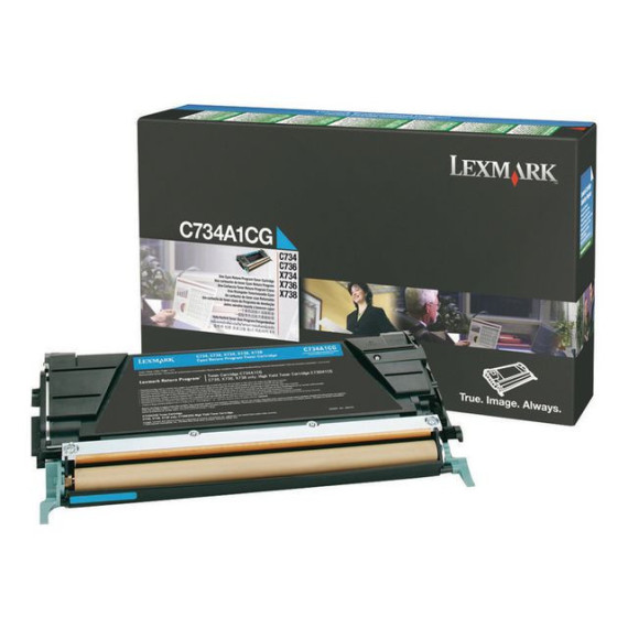 Toner LEXMARK C734A1CG 6K blå