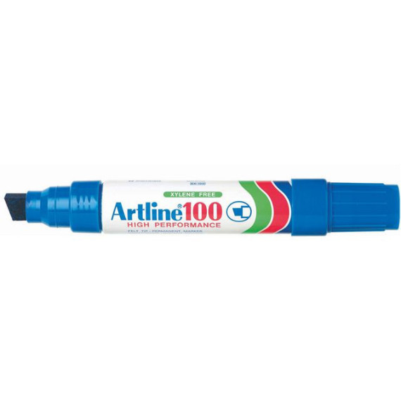 Merkepenn Artline 100 skrå spiss blå