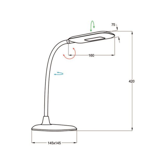 Lampe ALUMINOR LED mika sort