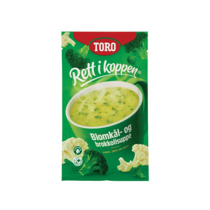 Blomkål/Brokkolisuppe TORO rett i koppen