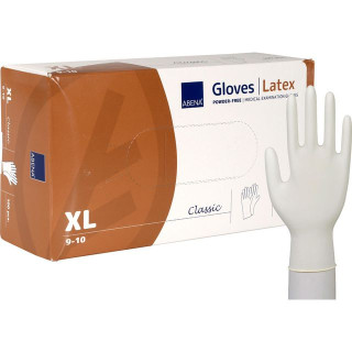 Hanske ABENA C. latex u/p XL hvit (100)