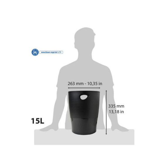 Papirkurv EXACOMPTA 15L sort