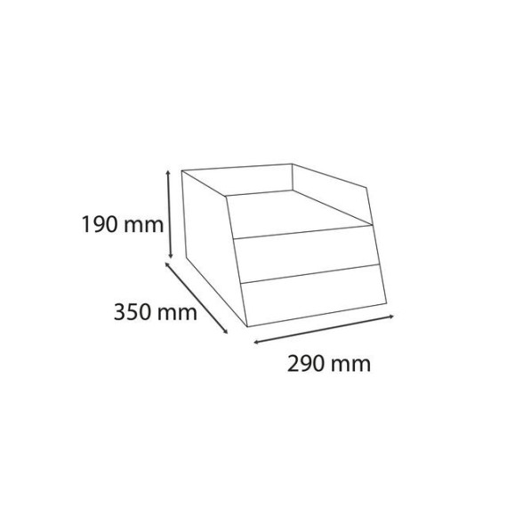 Brevkurv EXACOMPTA Teksto 3 rom grå