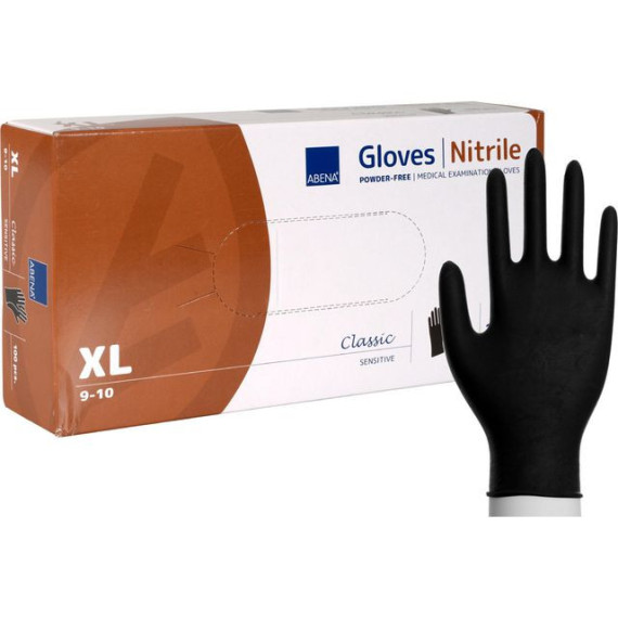 Hanske Abena C.S nitril u/p XL sort(100)