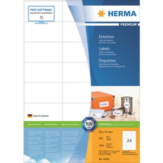 Etikett HERMA premium A4 70x37mm (2400)