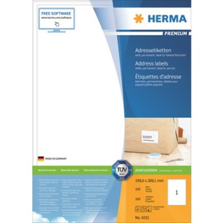 Etikett HERMA adr A4 199,6x289,1mm (100)