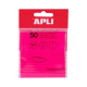 Notatblokk APLI transparent 75x75 rosa