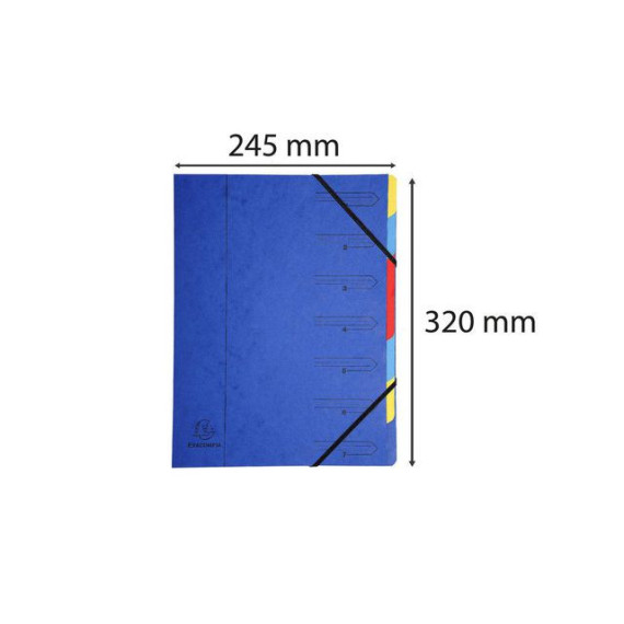 Sorteringsmappe EXACOMPTA 355g 7delt(12)