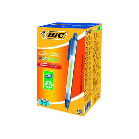 Kulepenn BIC clic stic blå