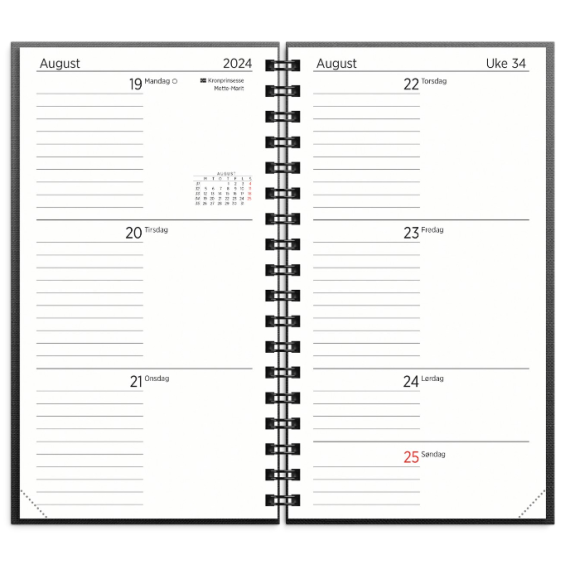 Kalender GRIEG SLIM spiral 24/25 sort