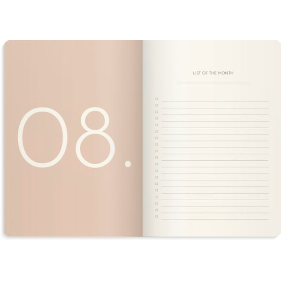 Kalender Week Planner Deluxe A5 cognac