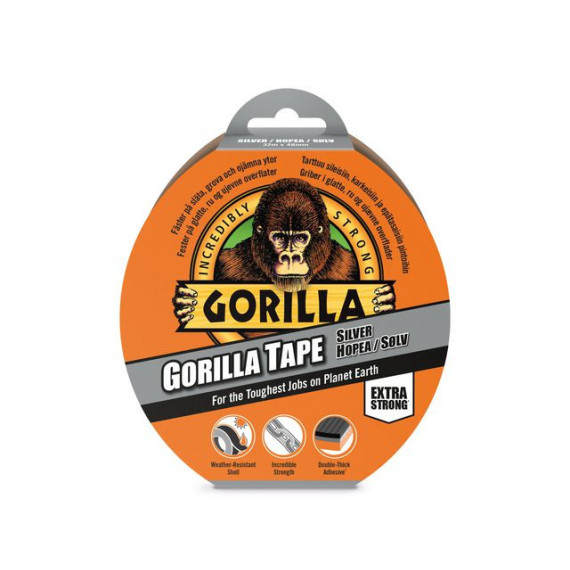 Lerretstape GORILLA sølv 32m