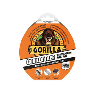 Lerretstape GORILLA hvit 27m