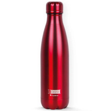 Termoflaske IDRINK 500ml metallic rød