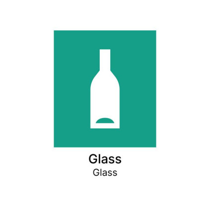 Kildesorteringsetikett Glass N/E A5