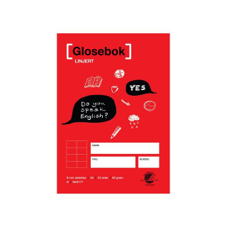 Glosebok A5 70g 24bl 9mm delelinje